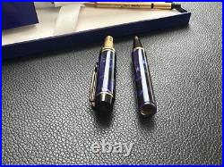 Waterman LeMan Rhapsody BP Pen, NOS, Blue Marble, GT, RARE, LOOK