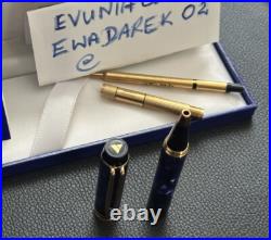 Waterman LeMan Rhapsody BP Pen, NOS, Blue Marble, GT, RARE, LOOK