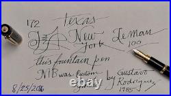 Waterman Le Man 100 RARE NIB Bold Italic 18K 1983 Documented G. Rodriguez