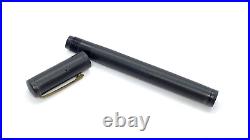 Waterman Safety Pen Black Hard Rubber 14k Medium Nib Usa! Rare Late Model