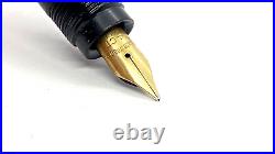 Waterman Safety Pen Black Hard Rubber 14k Medium Nib Usa! Rare Late Model
