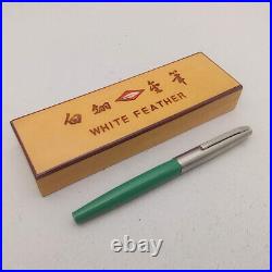White Feather 134 Fountain Pen 14k Ef Nib Vintage Rare Boxed Excellent