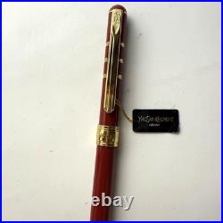 Yves Saint Laurent Ballpoint Pen Wine Red Vintage Dead Stock Rare Unused Japan
