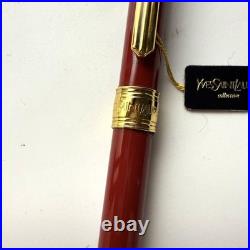 Yves Saint Laurent Ballpoint Pen Wine Red Vintage Dead Stock Rare Unused Japan