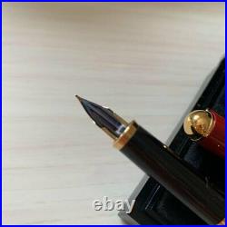 Yves Saint Laurent Genuine Fountain Pen(Red/Gold) withBox Vintage Super Rare F/S