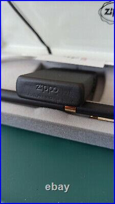 Zippo lighter and pen set black matte commemorative 1932-1991 new very rare