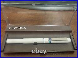 #rare# Parker 25 White Epoxy Fountain Pen #rare#